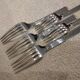 5 silver-plated table forks by Christofle, Triade pattern