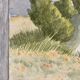 Vintage landscape watercolor