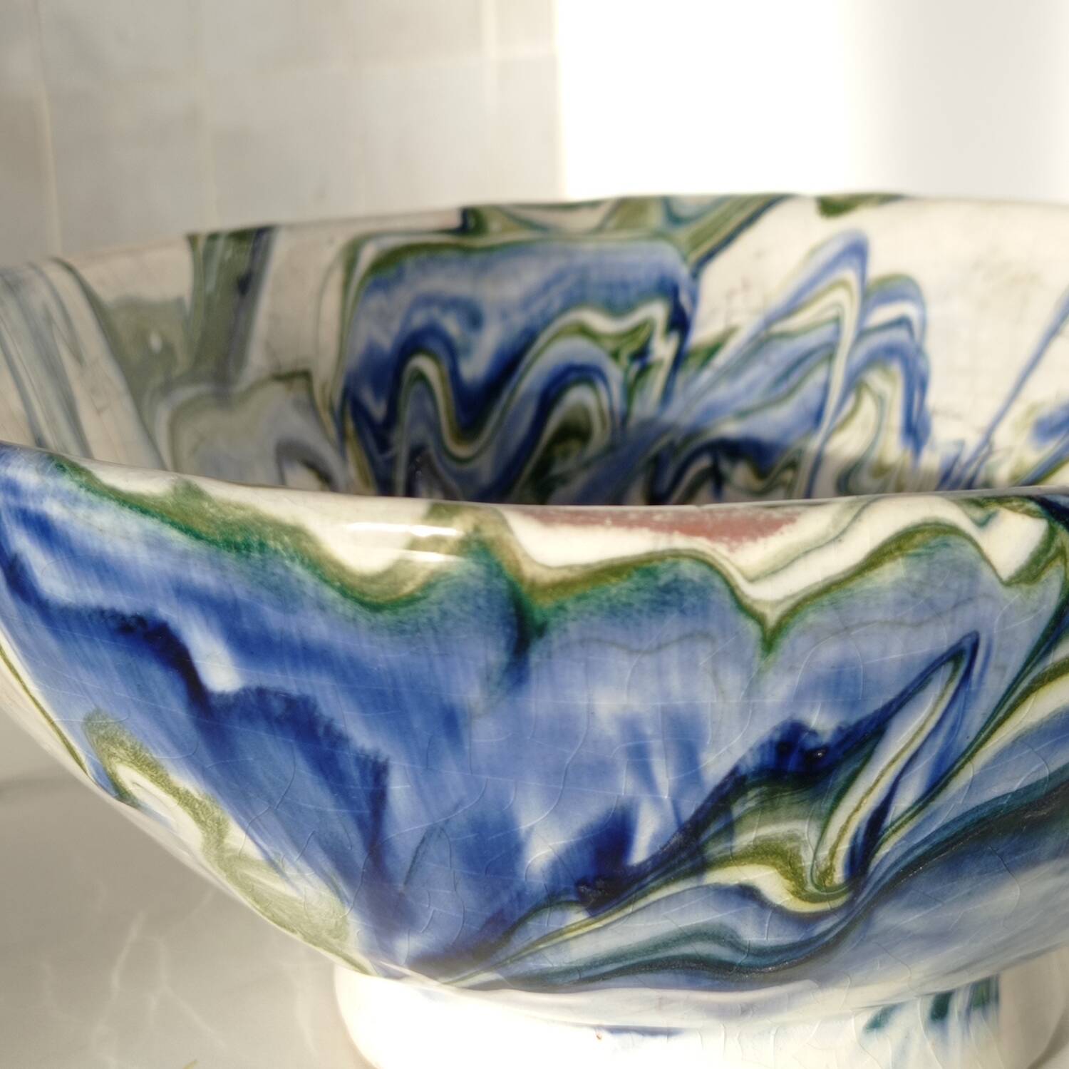 Handmade ceramic salad bowl