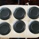 Set of 6 vintage painted ceramic plates 1960