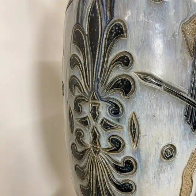 Large sandstone amphora vase by Roger Guérin