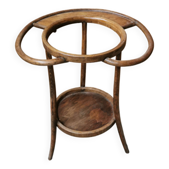 Vanity unit in curved wood, art nouveau plant holder