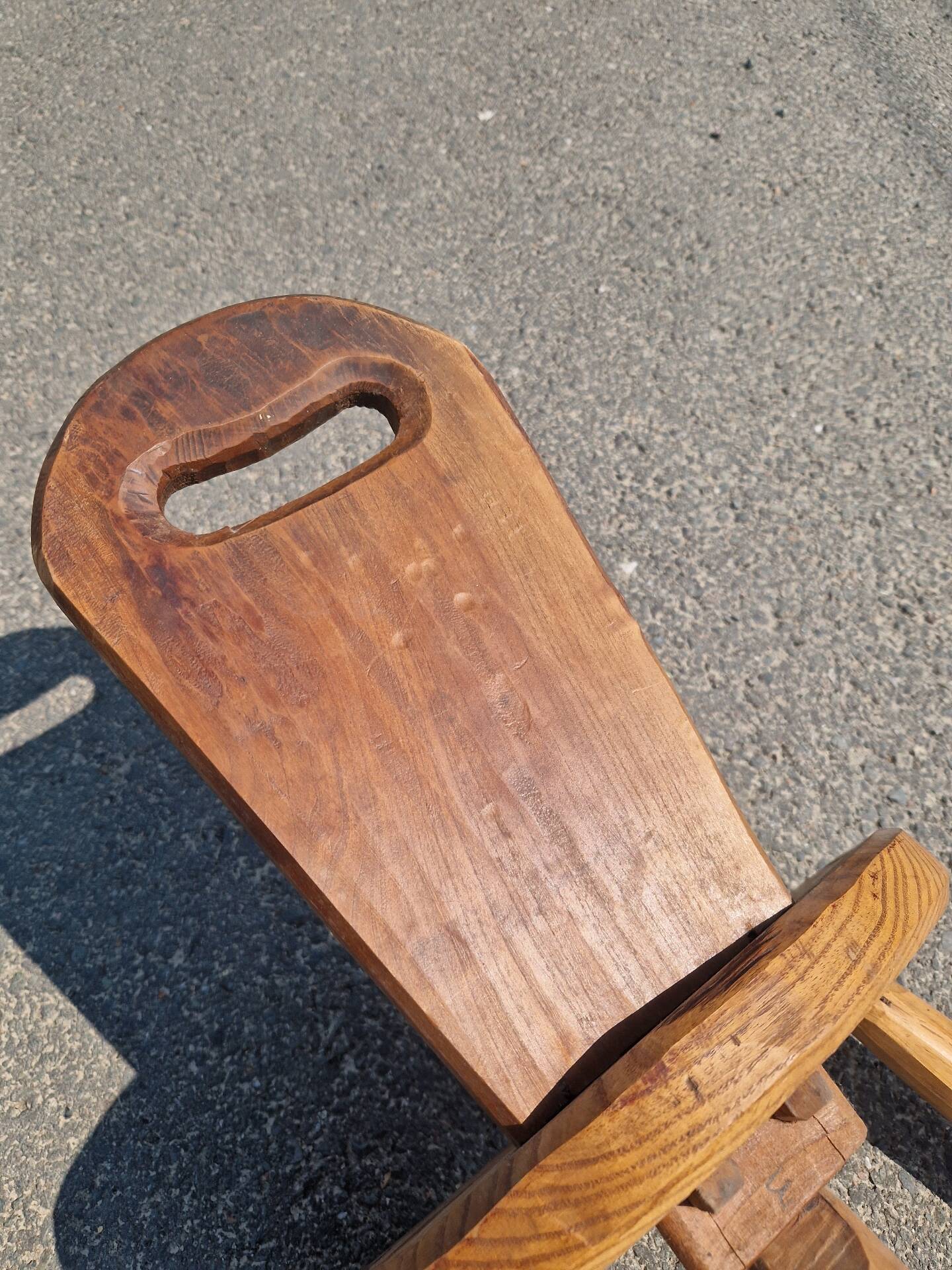 Vintage Brutalist Low Chair
