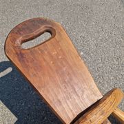 Vintage brutalist low chair