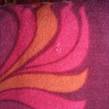 Vintage flower power/psychedelic cushion - 1970s