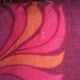 Vintage flower power/psychedelic cushion - 1970s
