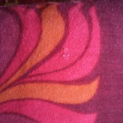 Vintage flower power/psychedelic cushion - 1970s