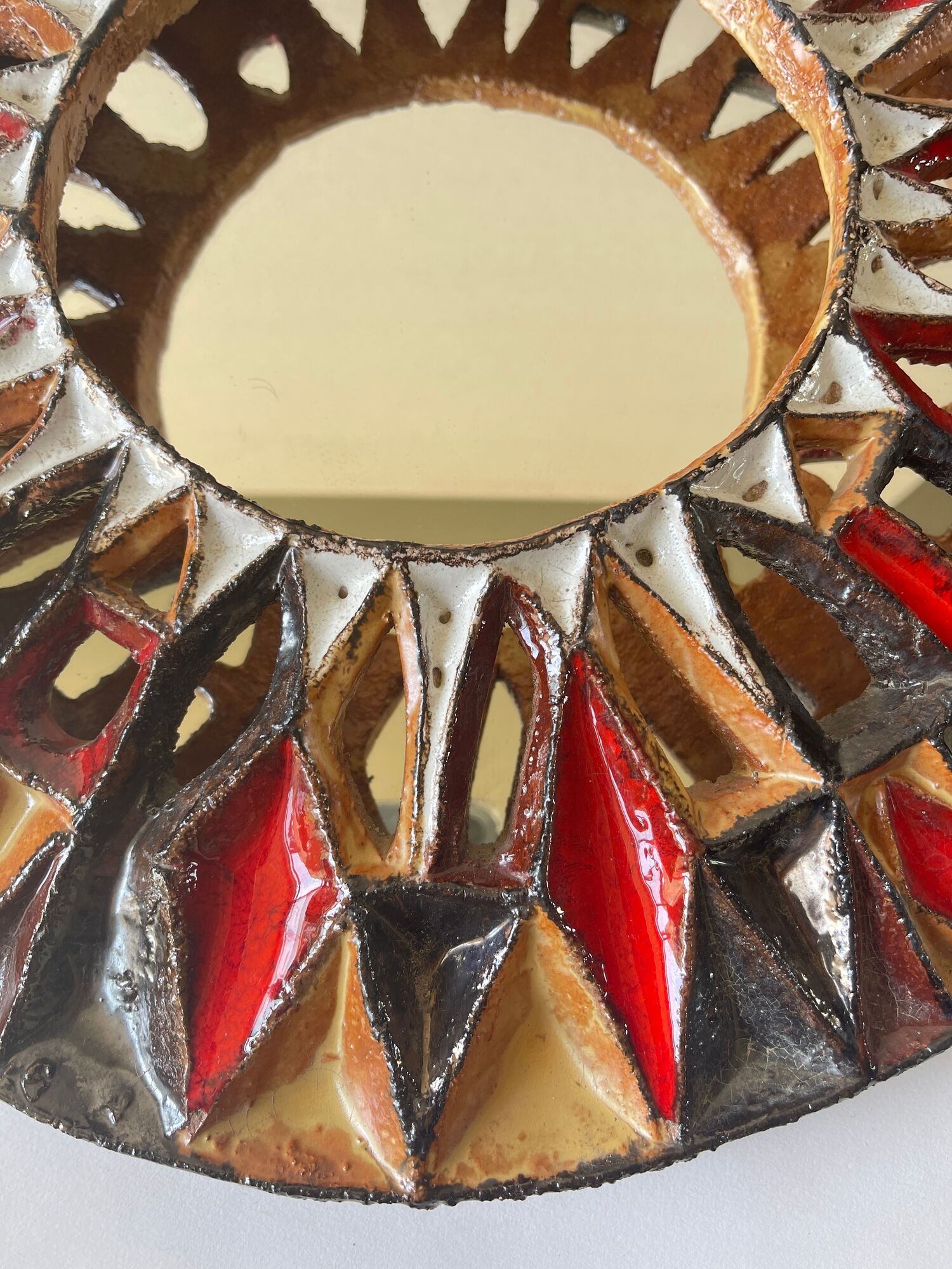 Ceramic mirror roland zobel the anduze cyclades