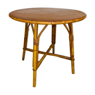 Coffee table bamboo & rattan circa 60/70