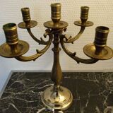 Pair of candlesticks 5 bronze lights