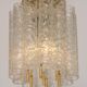 Pair of Murano glass tube pendants by Doria, Germany, 1960s.