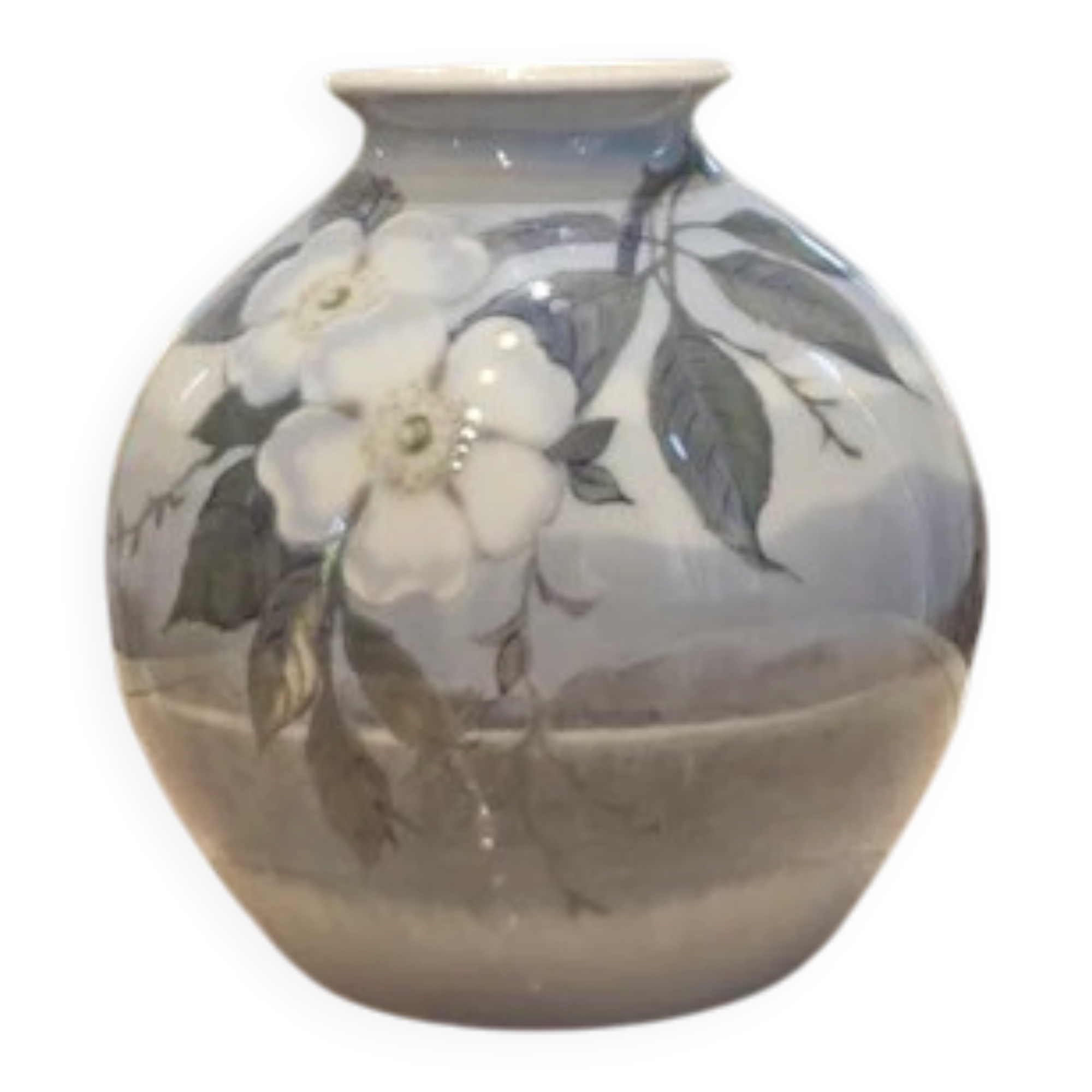 Dahl Jensen porcelain round vase - Arlh Boesen
