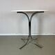 Vintage round white chrome dining table from the 70s.