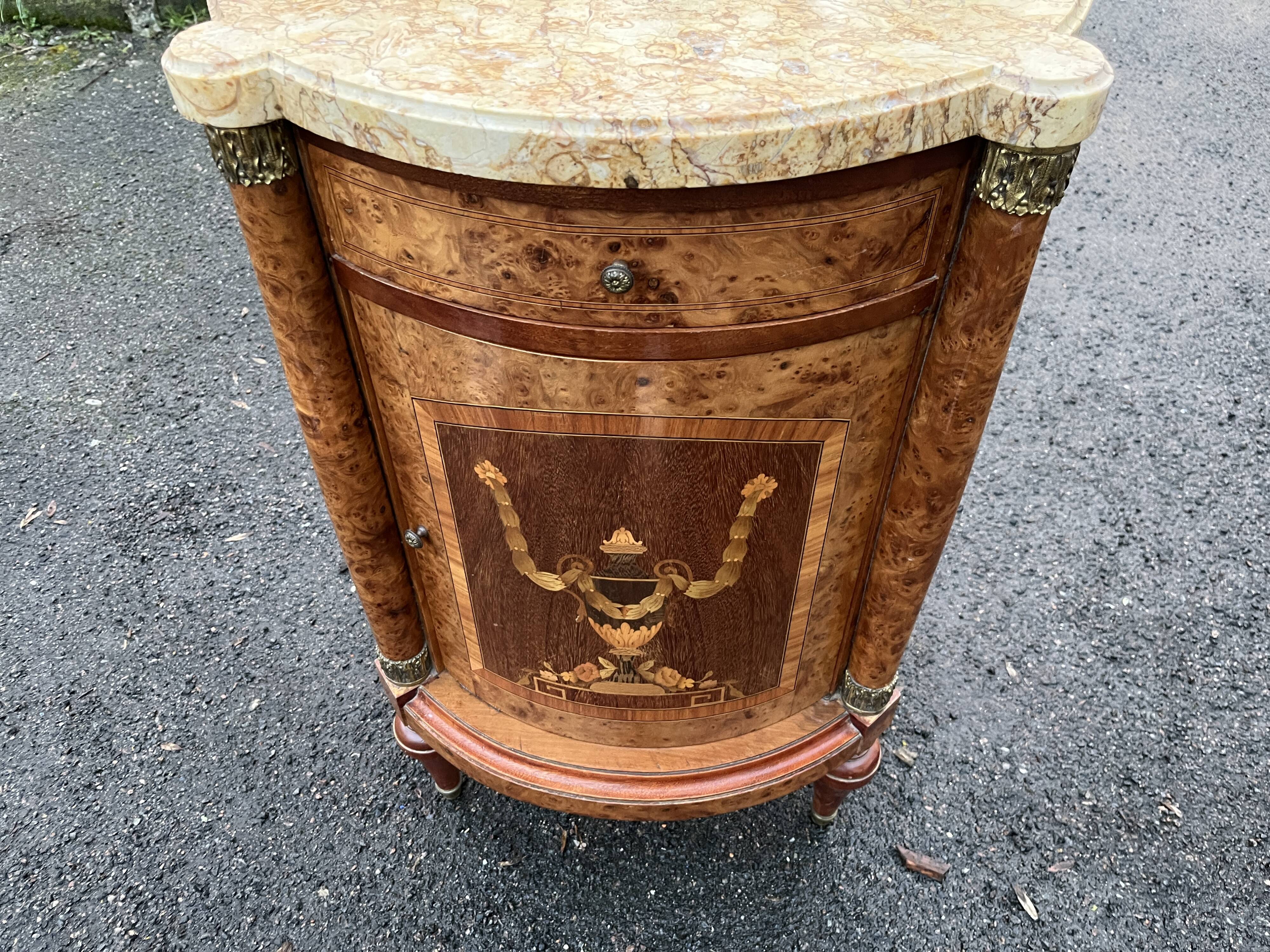 Small Louis XVI style marquetry sideboard