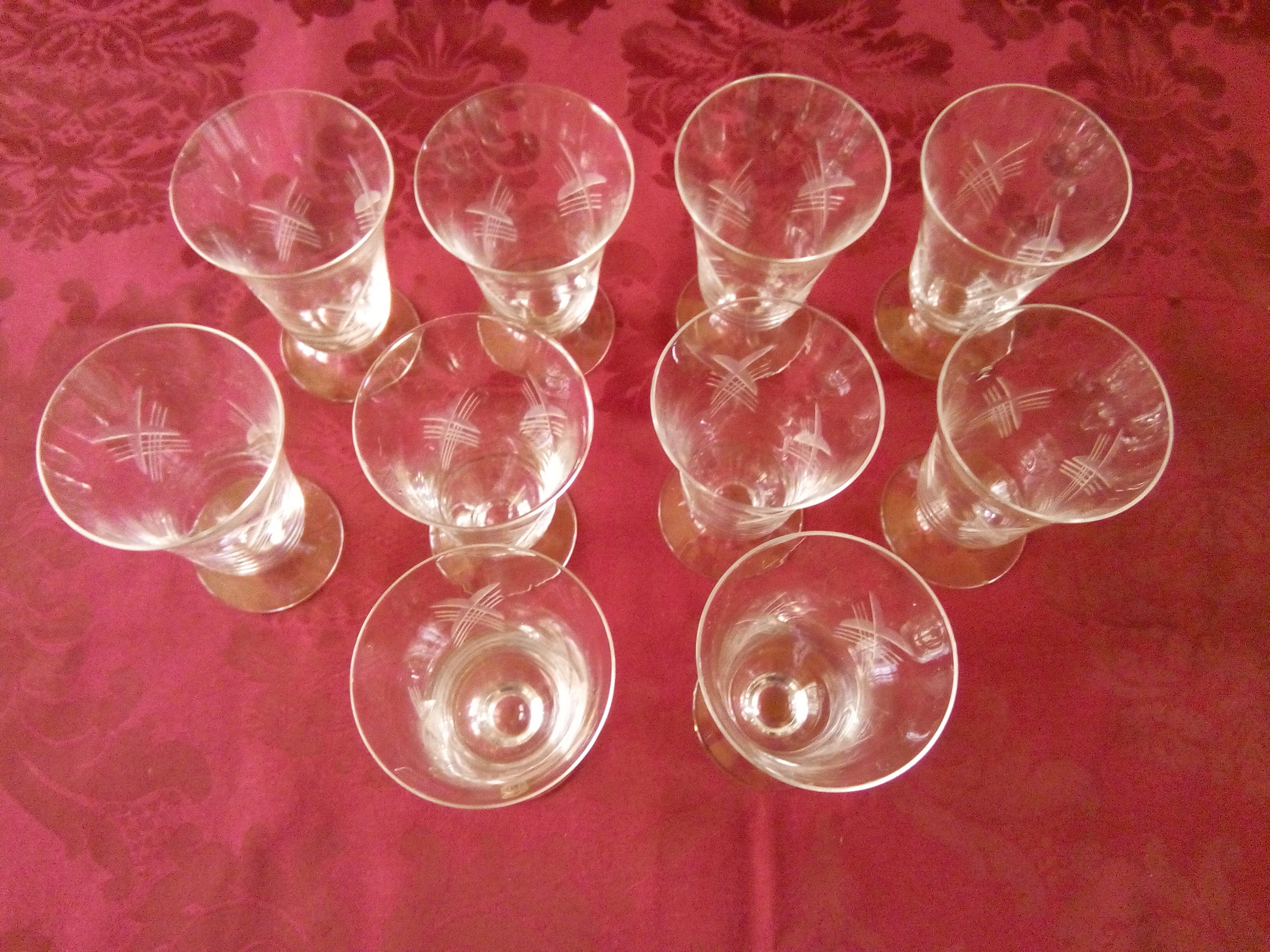 10 cristallerie de sevres wine glasses
