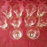 10 cristallerie de sevres wine glasses