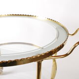 Mid century polished brass serving drinks trolley, 1930's cocktail bar cart