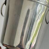 Antique champagne bucket in shiny silver metal
