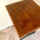 Bistro table in dark wood and black metal 55 x 50 cm