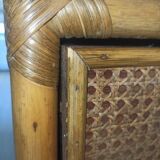 Bamboo and rattan chest of drawers, 70's