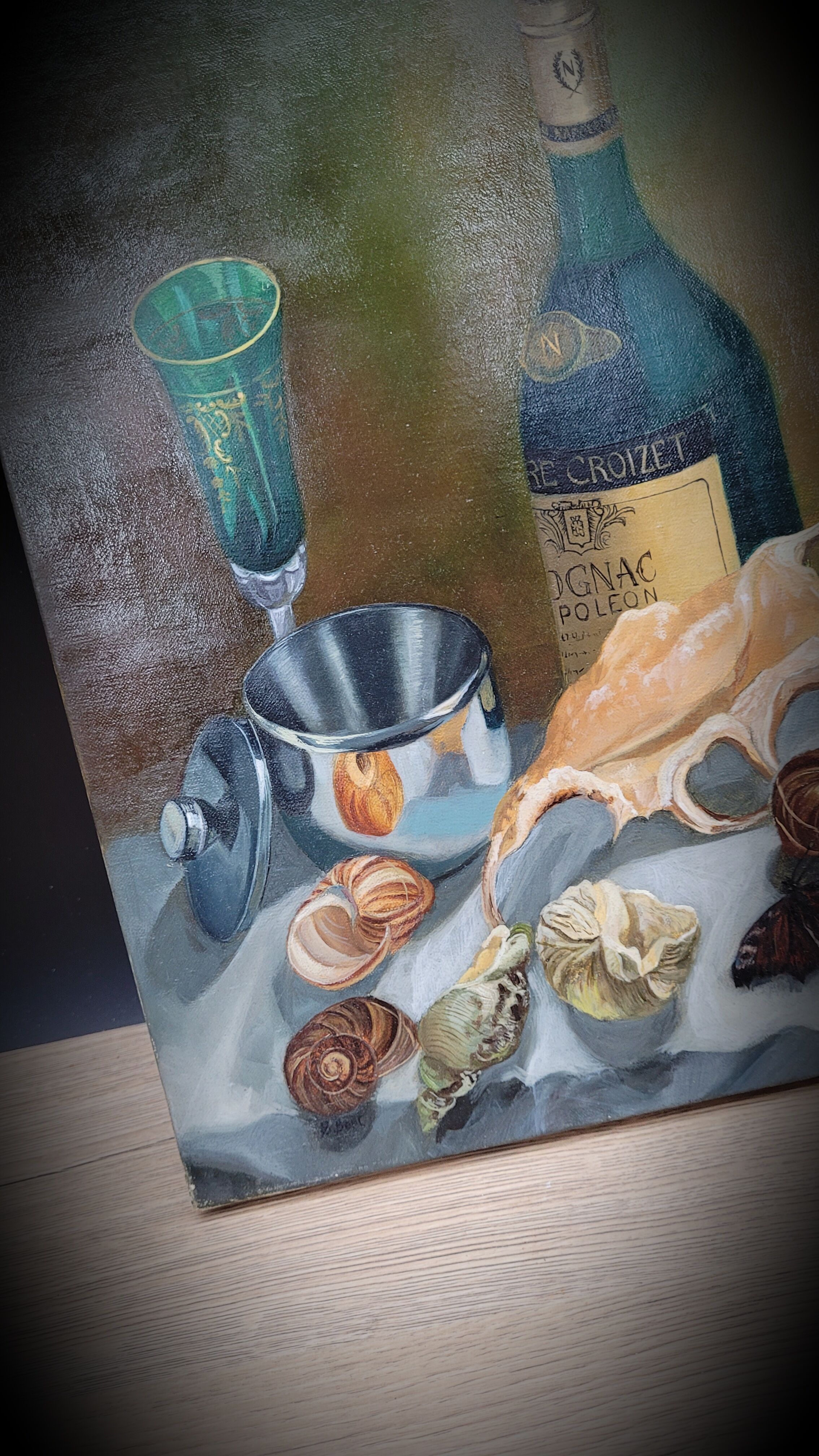 Seafood painting on canvas