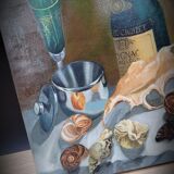 Seafood painting on canvas