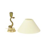 Classic Table Lamp Fish Dolphin Brass Onyx Marble