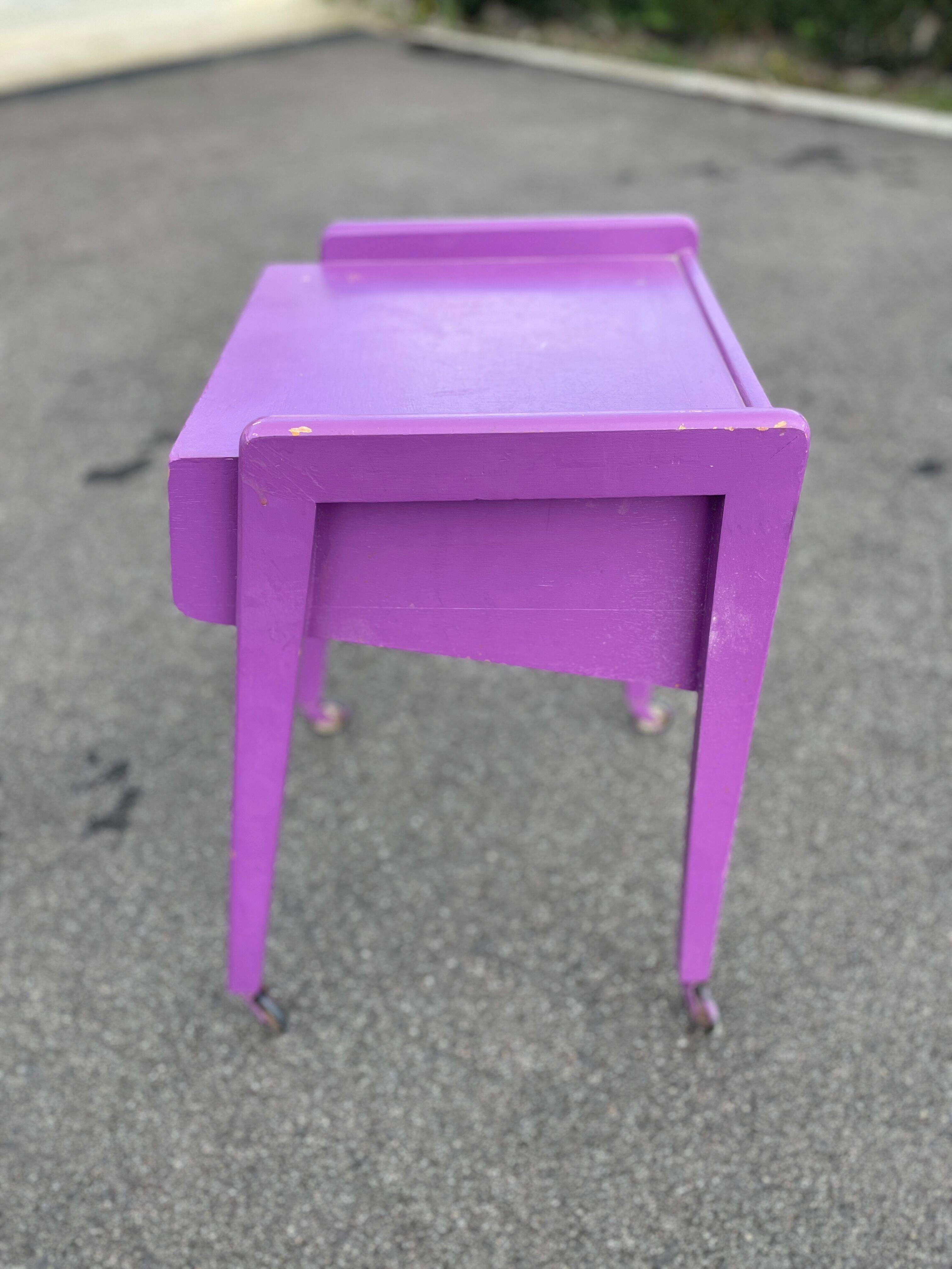 Bedside table vintage 1960 Scandinavian compass legs