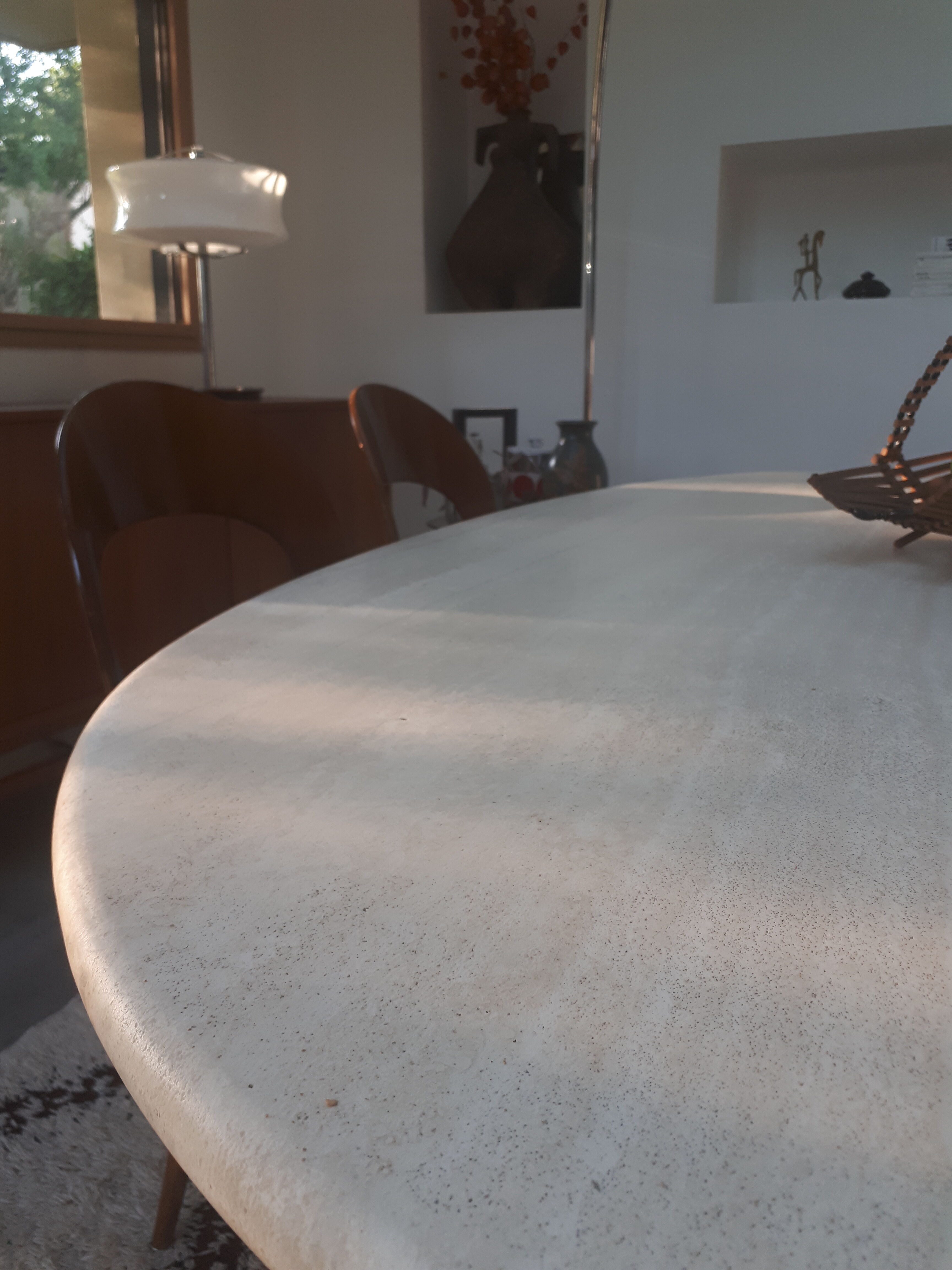 Roche Bobois travertine table