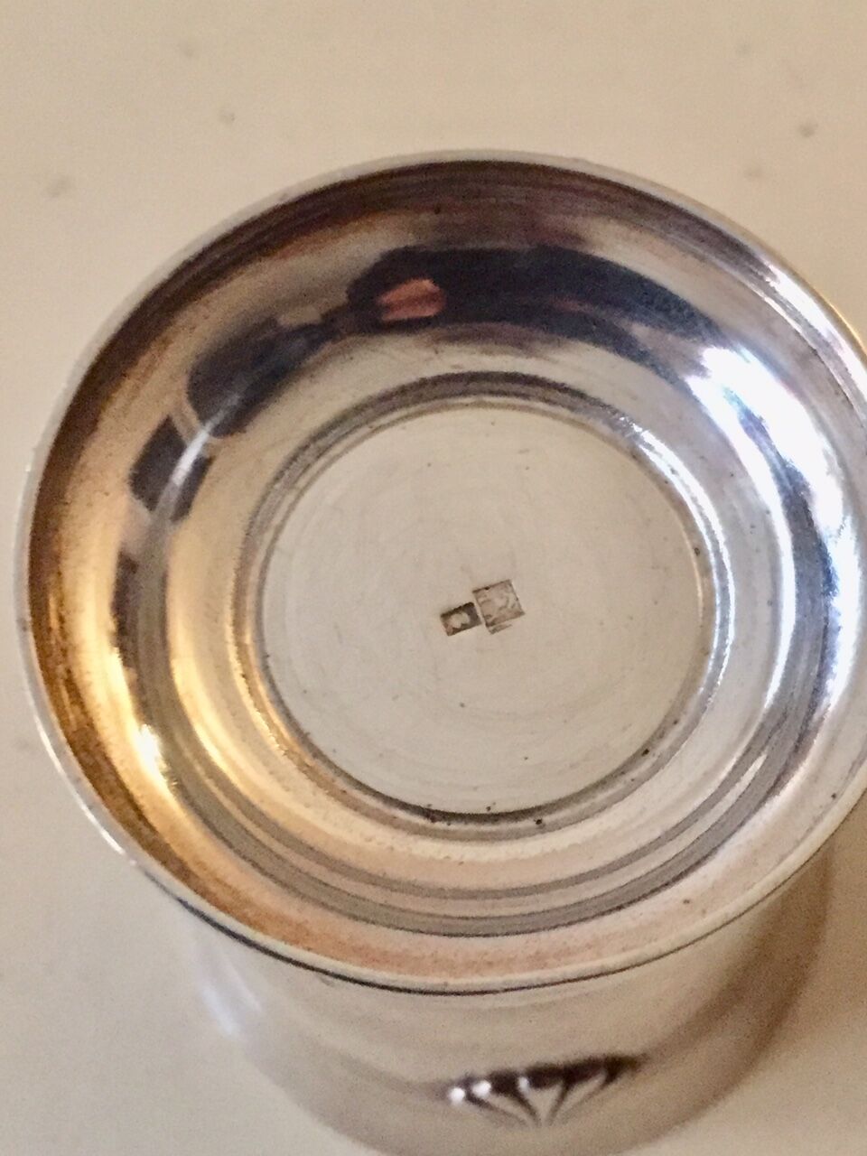 Egg Cup silver metal baptism gift