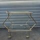 Italian mid-century 1960s brass rolling bar cart