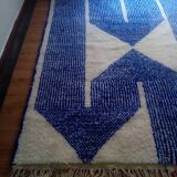 Traditional Moroccan rug, natural wool, 3 x 2 m.
