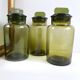 Trio de bocaux d'apothicaire verts