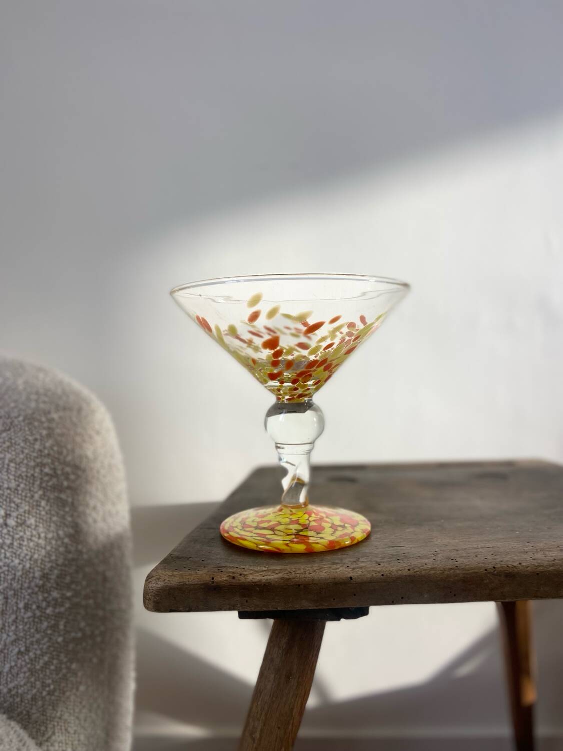 Clichy glass fruit bowl