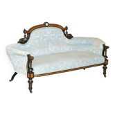 Sofa en noyer marin et ébène avec plaque Grand Tour