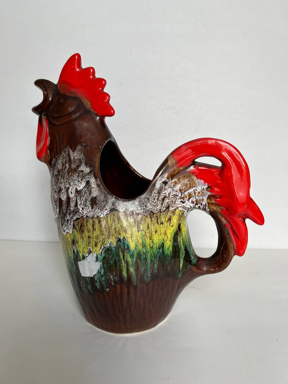 Vintage zoomorphic slip pitcher