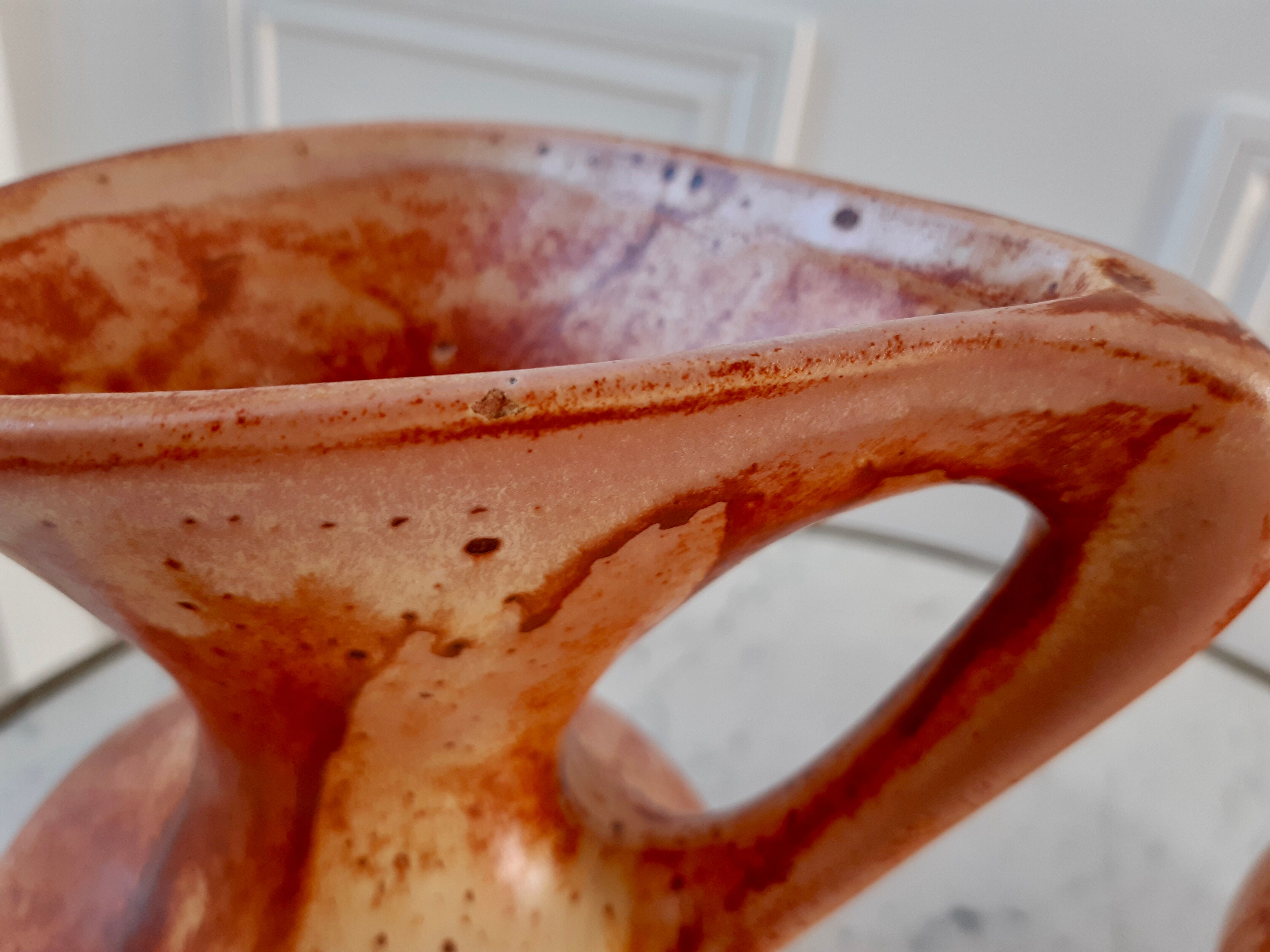 Duo pitchers in vintage Vallauris sandstone