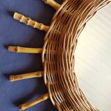 Mirror sun in rattan 43cm