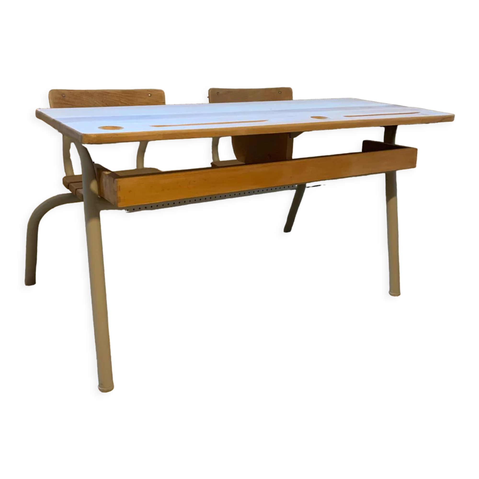 Pupitre Ecolier Ancien 2 Placesnull