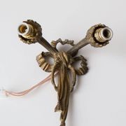 Pair of old French bronze wall lights from the beginning of the 20th century.