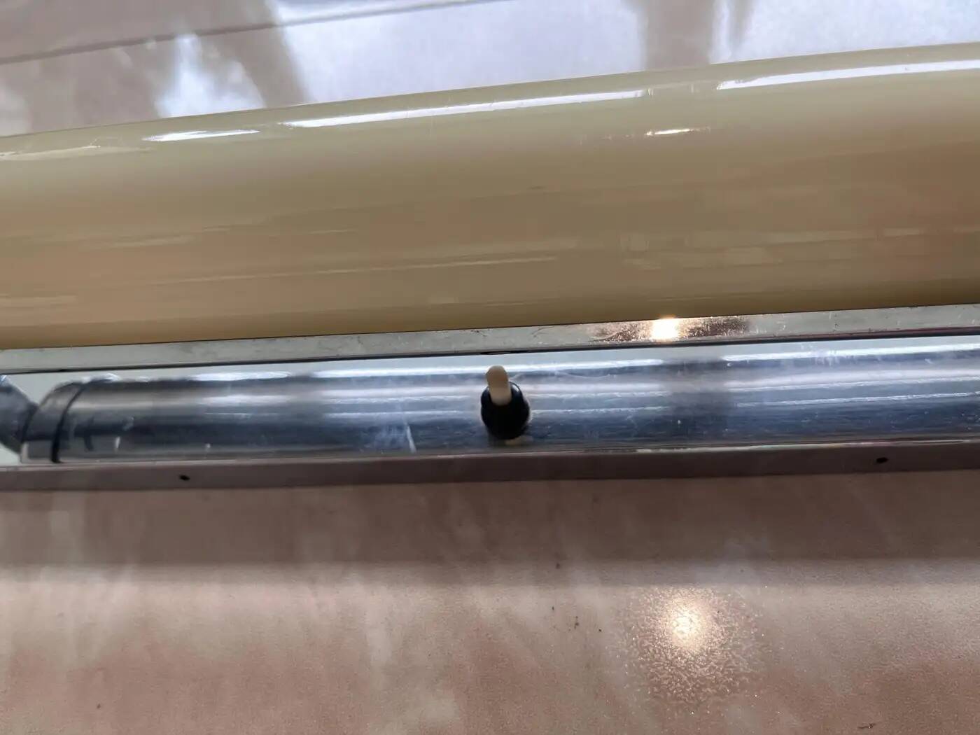 Big chrome Bauhaus / functionalist wall lamp with lampshade - 1930s