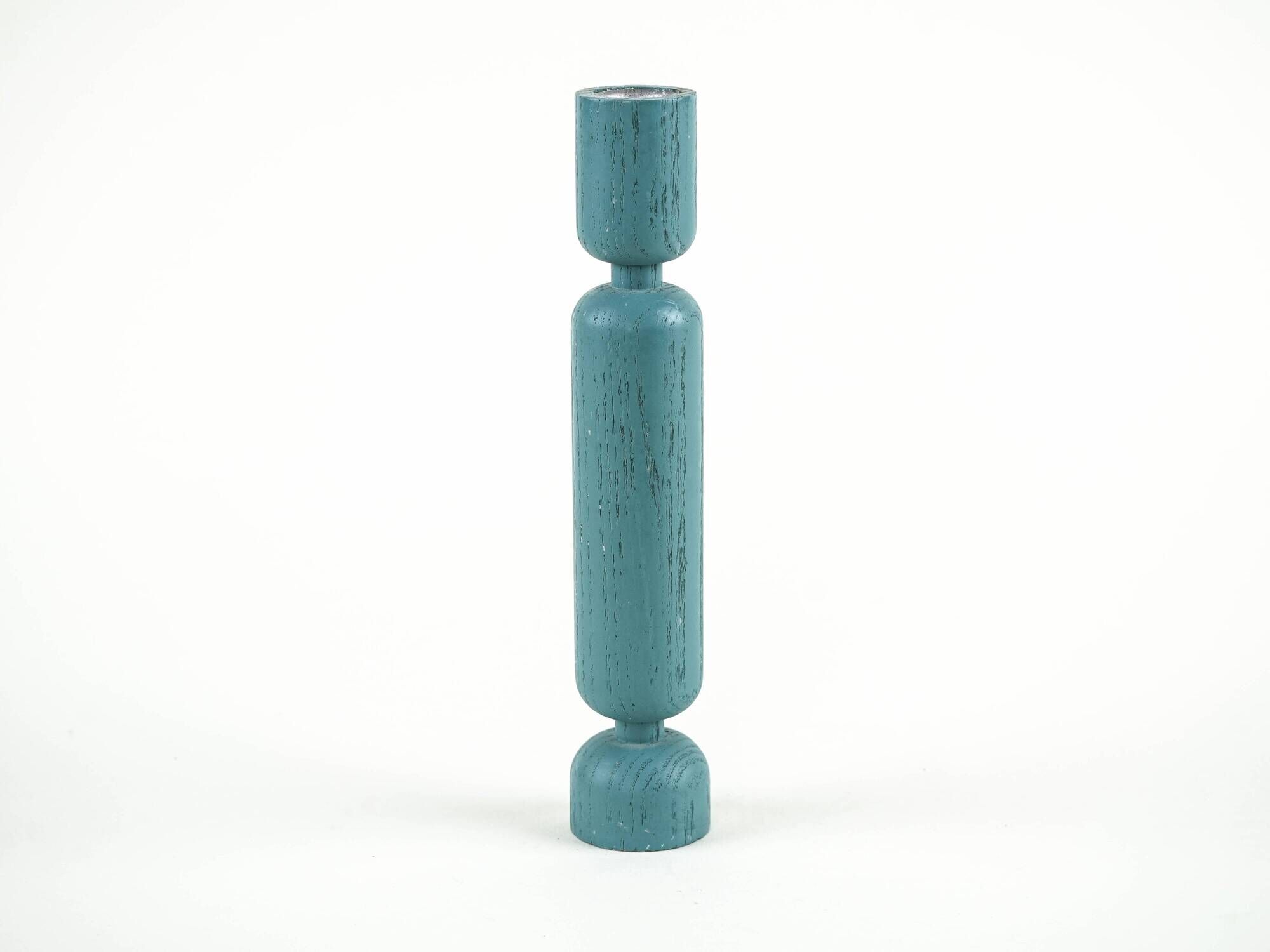 Wooden candlestick by Normann Copenhagen with geometric base, Danish design