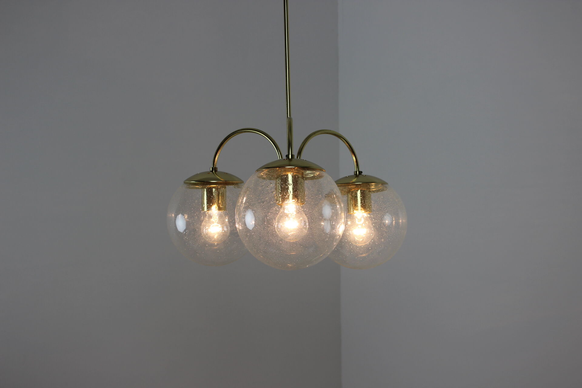 Mid-century chandelier Kamenický Šenov, 1980