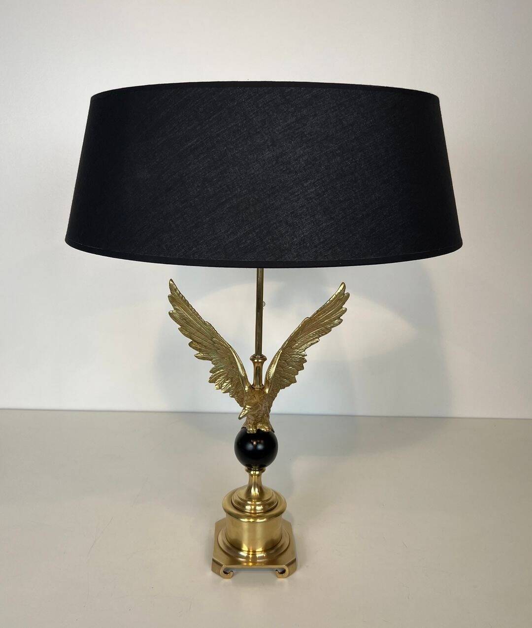 Royal Eagle Table Lamp in Bronze, in the Style of Maison Charles, Work