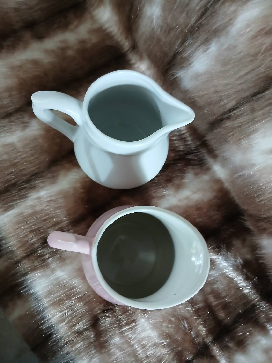 2 antique milk jugs