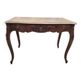 Louis XV desk with walnut burl.