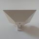 Set of modernist wall lights, white lacquered metal, France 1970