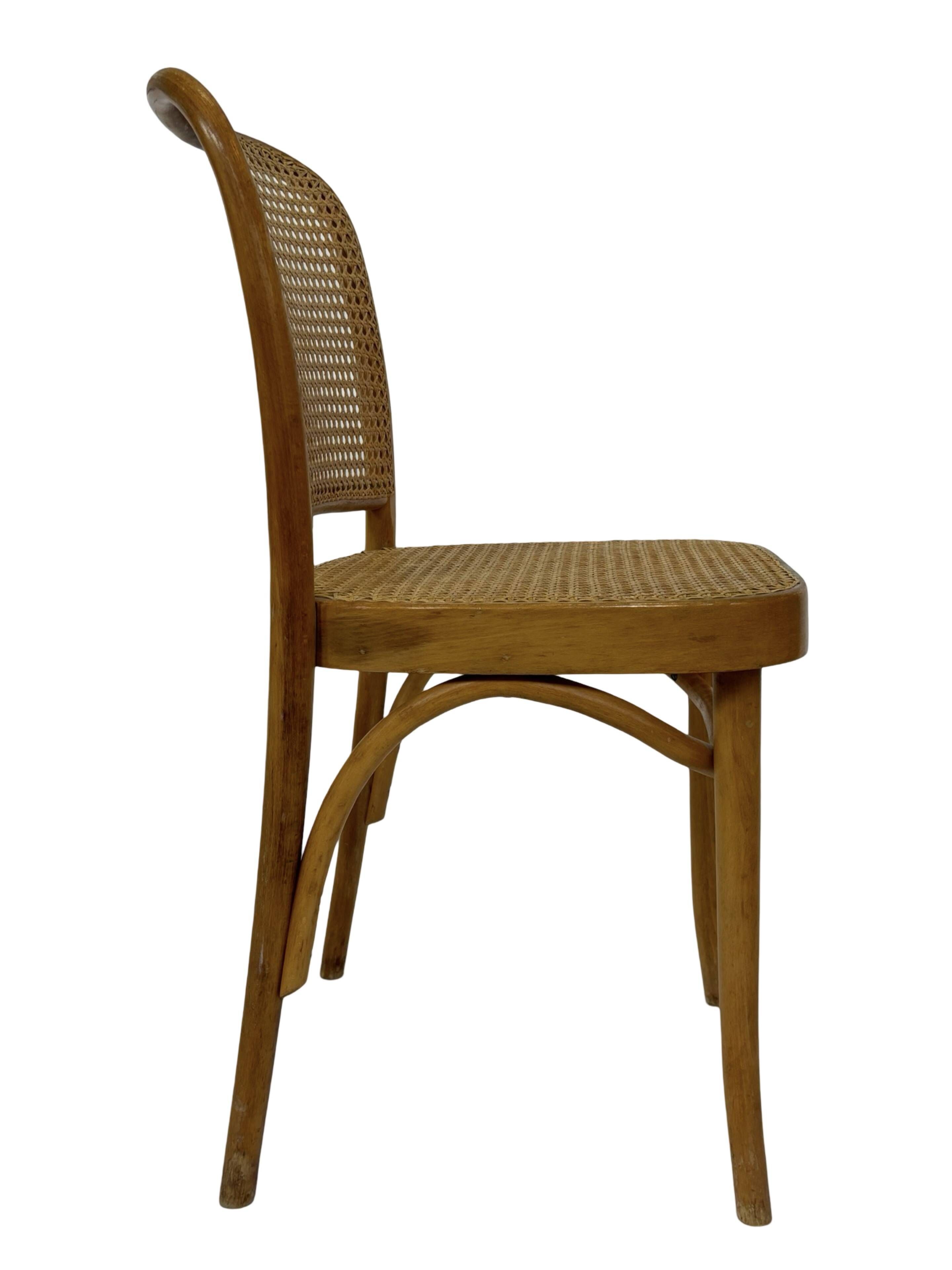 Vintage set of 4 Prague or 811 chairs, FMG Poland, Thonet Josef Hoffmann Design
