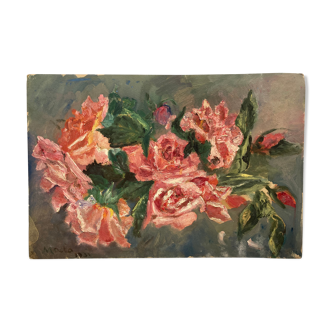 Vintage rose painting
