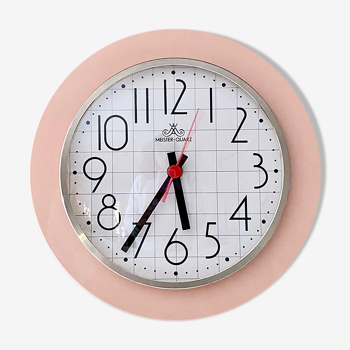 Meister Anker Wall Clock, 90s, Vintage Clock, Pastel Pink